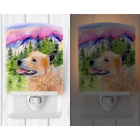 Carolines Treasures Ss8335Cnl Australian Cattle Dog Ceramic Night Light Compact Ulcertified Ideal For Bedroom Bathroom Nur