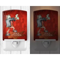 Little House Of Horrors With Frankenstein Halloween Ceramic Night Light