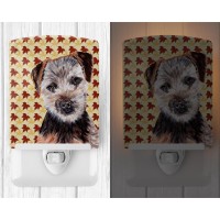 Carolines Treasures Sc9687Cnl Norfolk Terrier Puppy Fall Leaves Ceramic Night Light Compact Ulcertified Ideal For Bedroom B