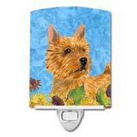 Carolines Treasures Ss4132Cnl Norwich Terrier In Summer Flowers Ceramic Night Light Compact Ulcertified Ideal For Bedroom B