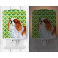 Carolines Treasures Ss4438Cnl English Toy Spaniel St Patricks Day Shamrock Portrait Ceramic Night Light Compact Ulcertified