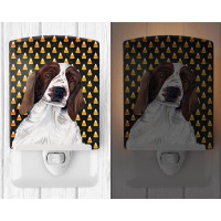 Carolines Treasures Sc9167Cnl Welsh Springer Spaniel Candy Corn Halloween Portrait Ceramic Night Light Compact Ulcertified I