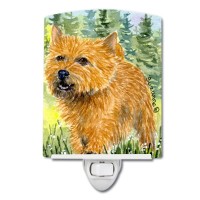 Carolines Treasures Ss8878Cnl Norwich Terrier Ceramic Night Light Compact Ulcertified Ideal For Bedroom Bathroom Nursery