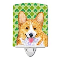 Carolines Treasures Ss4417Cnl Corgi St Patricks Day Shamrock Portrait Ceramic Night Light Compact Ulcertified Ideal For Be