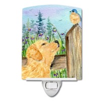 Carolines Treasures Ss8883Cnl Golden Retriever Ceramic Night Light Compact Ulcertified Ideal For Bedroom Bathroom Nursery