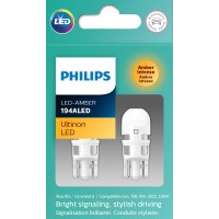 Philips Automotive Lighting 194 Ultinon Led Bulb (Amber), 2 Pack (194Aled)