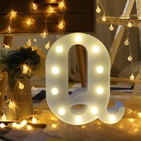 Smytshop Light Up Letters Warm White Led Letter Light Up Alphabet Letter Lights For Festival Decorative Letter Party Wedding Q