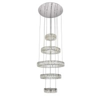 Monroe Integrated Led Chip Light Chrome Chandelier Clear Royal Cut Crystal