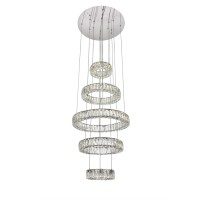 Monroe Integrated Led Chip Light Chrome Chandelier Clear Royal Cut Crystal