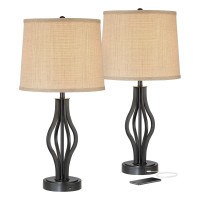 360 Lighting Heather Modern Industrial Table Lamps 25 3/4