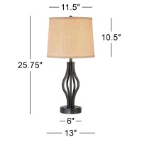 360 Lighting Heather Modern Industrial Table Lamps 25 3/4