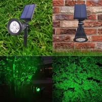 Clordeal Green Solar Spotlight 2 In 1 Solar Powered Led Landscape Lights Outdoor Waterproof 4 Led Solar Tree Uplight Garden De