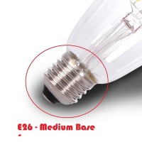 Dc 12V Light Bulb St64 2700K 4 Watt Warm White Led Edison Filament E26 Screw Base Lamp Dc Low Voltage Rv Marine Boat Solar Theatrical Production Stage Prop Retro Landscape Industrial Lighting 12Volt