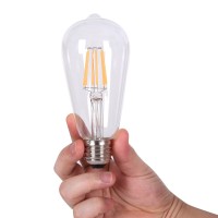 Dc 12V Light Bulb St64 2700K 4 Watt Warm White Led Edison Filament E26 Screw Base Lamp Dc Low Voltage Rv Marine Boat Solar Theatrical Production Stage Prop Retro Landscape Industrial Lighting 12Volt