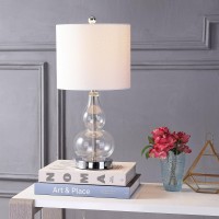 Jonathan Y Jyl1028E Anya 205 Mini Glass Led Table Lamp Transitional Glam Midcentury Modern Elegant Office Living Room