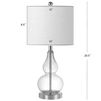 Jonathan Y Jyl1028E Anya 205 Mini Glass Led Table Lamp Transitional Glam Midcentury Modern Elegant Office Living Room