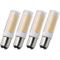 Xrzt Ba15D Led Bulbs 120V, T3/T4 Led Bulb, 7W Led Equivalent 75W Halogen Bulbs, Dimmable Warm White 3000K Double Contact Bayonet Base For Sewing Machine Lamp, Pack Of 4