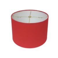 Royal Designs, Inc. Shallow Drum Hardback Lamp Shade, Hb-610-14Red, Red, 13 X 14 X 9