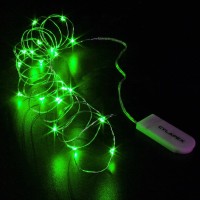 Cylapex 6 Pcs Green Fairy Lights, Battery Operated String Lights Firefly Lights Micro Led Starry String Lights On 3.3Ft/1M Silvery Copper Wire For Diy Christmas Decoration Costume Wedding Party Decor