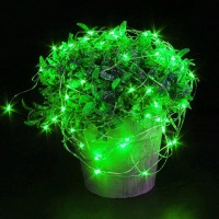 Cylapex 6 Pcs Green Fairy Lights, Battery Operated String Lights Firefly Lights Micro Led Starry String Lights On 3.3Ft/1M Silvery Copper Wire For Diy Christmas Decoration Costume Wedding Party Decor