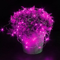 Cylapex 6 Pack Pink Fairy String Lights Battery Operated Fairy Lights Firefly Lights Micro Led Starry String Lights On 3.3Ft/1M Silvery Copper Wire For Diy Christmas Decoration Costume Wedding Party