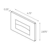 Dals 4.75 Inch Recessed Horizontal Step Light | 3000K Warm White | 3W, 100 Lumens | Dimmable Stair Light | Wet Rated | Etl Certified | 5-Year Warranty