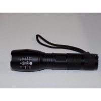 Confidently light the way with this Tactical Zoom Flashlight featuring an ultrabright waterproof flashlight in a compact lightweight design with 5 settings high medium low strobe and SOS Flashlight is made of strong metal with a textured antislip grip nyl