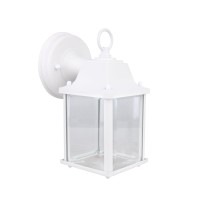 Lit-Path Outdoor Led Wall Lantern, Wall Sconce As Porch Light, 9.5W, 800 Lumen, Aluminum Housing Plus Glass, Matte White Finish, Etl Qualified, 3000K-Matte White Finish, 2-Pack