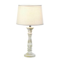 Zings & Thingz 57074144 Vintage Cream Table Lamp, White