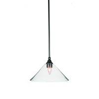 Stem Mini Pendant With Hang Straight Swivel Shown In Espresso Finish With 12 Clear Bubble Glass