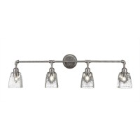 Vintage 4 Light Bath Bar Shown In Aged Silver Finish With 4.5