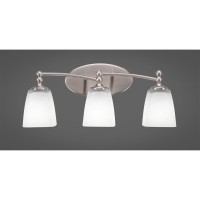 Capri 3 Light Bath Bar Shown In Brushed Nickel Finish With 4.5