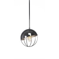 Neo 1 Light Stem Pendant With Hang Straight Swivel Shown In Chrome Finish With Amber Antique Led Bulb