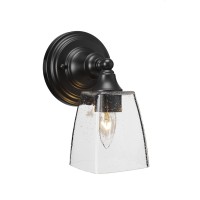 Wall Sconce Shown In Espresso Finish With 4.5 Clear Bubble Glass