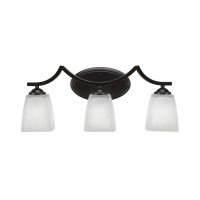 Zilo 3 Light Bath Bar Shown In Dark Granite Finish With 4.5 White Muslin Glass