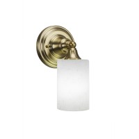 Wall Sconce Shown In New Age Brass Finish With 4 White Bubble Glass