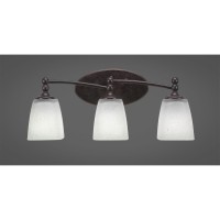 Capri 3 Light Bath Bar Shown In Dark Granite Finish With 4.5