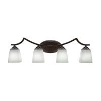 Zilo 4 Light Bath Bar Shown In Dark Granite Finish With 4.5 White Muslin Glass