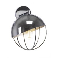 Neo 1 Light Wall Sconce Shown In Chrome Finish With Amber Antique Led Bulb