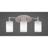 Capri 3 Light Bath Bar Shown In Brushed Nickel Finish With 4