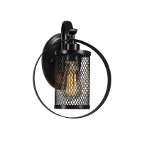 Infinity 1 Wall Sconce Shown In Espresso Finish With Amber Antique Led Bulb