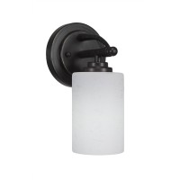 Marquise 1 Light Wall Sconce Shown In Dark Granite Finish With 4 White Muslin Glass