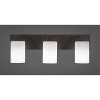 Apollo 3 Light Bath Bar Shown In Dark Granite Finish With 4