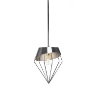 Neo 1 Light Stem Pendant With Hang Straight Swivel Shown In Chrome Finish With Amber Antique Led Bulb