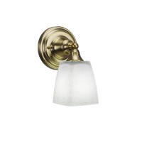 Wall Sconce Shown In New Age Brass Finish With 4.5 White Bubble Glass