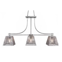 Corbello 3 Light Bar Shown In Aged Silver Finish With 9.5 Aged Silver Metal Shades