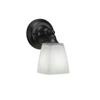 Wall Sconce Shown In Espresso Finish With 4.5 White Bubble Glass