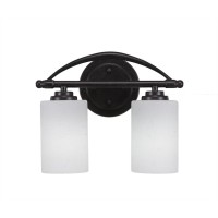 Marquise 2 Light Bath Bar Shown In Dark Granite Finish With 4 White Muslin Glass