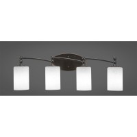 Capri 4 Light Bath Bar Shown In Dark Granite Finish With 4