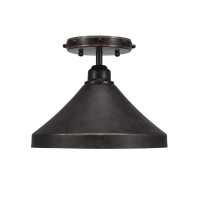 Blacksmith 1 Light Semi-Flush With 10 Dark Granite Metal Shades